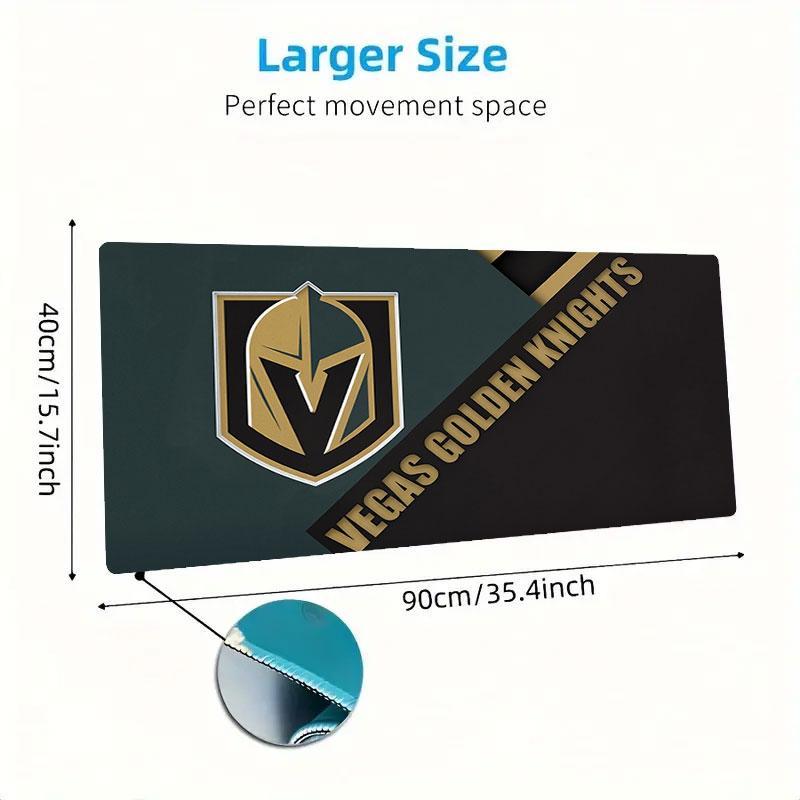 Vegas Golden Knights Mouse Pad, Large Gaming Desk Mat, Non-slip XXL Mousepad for Laptop & Tablet, Mini PC Playmat with Stitched Edges