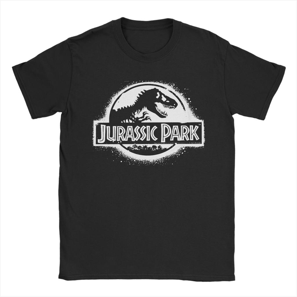 Men Women's Blue Jurassic Park Logo T Shirt  Cotton Clothing Awesome Short Sleeve Round Neck Tee Shirt Adult T-Shirt
