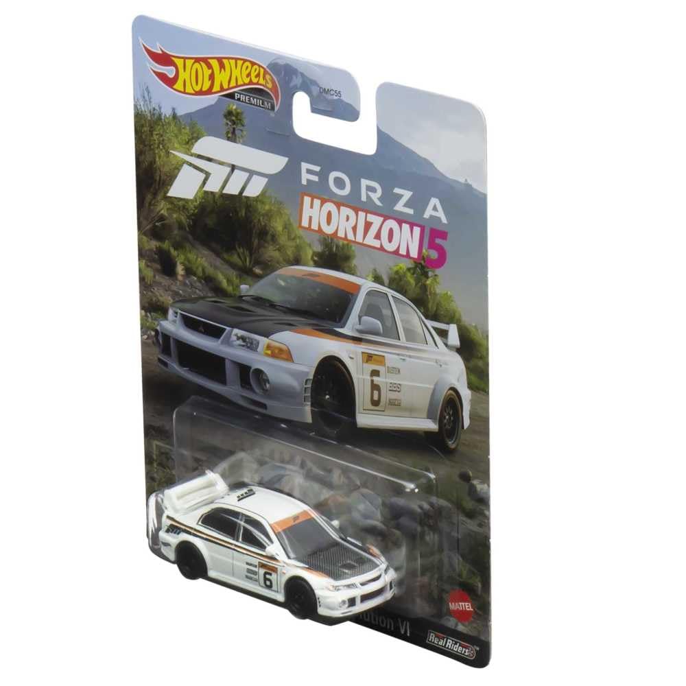 Hot Wheels Retro Entertainment FORZA HORIZON 5 Mitsubishi Lancer Evolution VI 3 and HCP11 White (Ages Up)