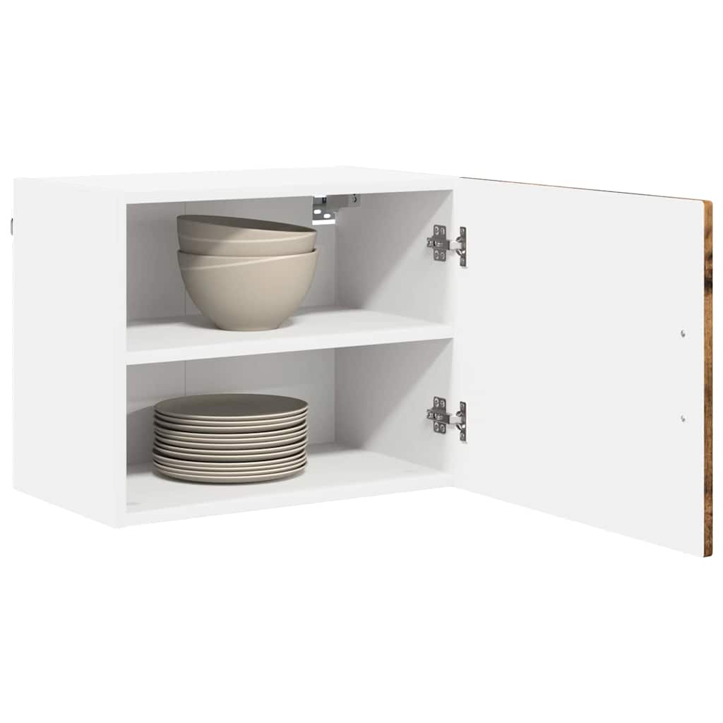 Wall Mounted Cabinet PORTO Reclaimed Wood Style 50 X 31 X 40 Cm Engineered Wood