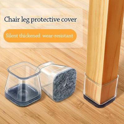 New Silicone Chair Leg Felt Covers Square Thickened Furniture Legs Cover Sofa Reduce Noise Furniture Pads Table Foot Cover