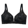 Light luxury lace seamless adjustment mesh splicing deep V text light soft support 1A antibacterial cool