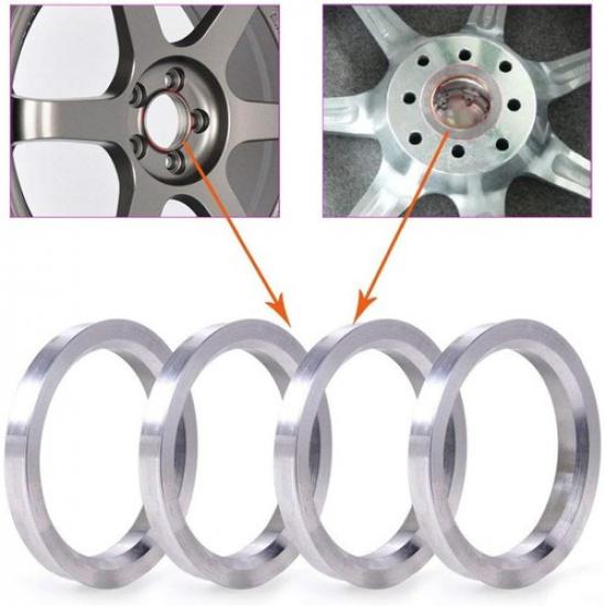 4pcs 72.6mm - 56.1mm Aluminium Alloy For Car Hub Centric Rings Wheel Bore Spacer