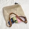 Yogodlns Borsa in Paglia Intrecciata Versatile da Appendere Estiva alla Moda con Lavorazione a Intreccio Vuota Borsa da Spiaggia in Erba Intrecciata a Mano Borsa a Spalla Singola da Donna