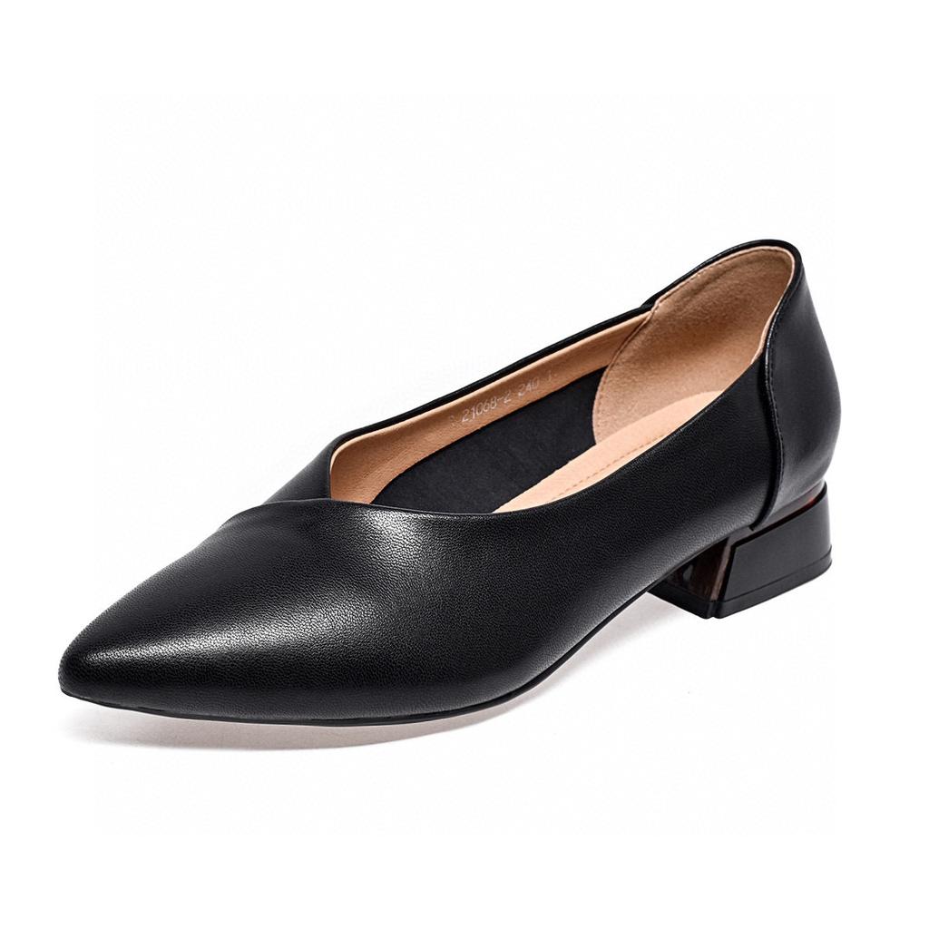 Pointed Flat Shoes Women's 2025 Simple Temperament Commuting One-pedal Single Shoes Loafer Professional Dress Office Women's Shoes