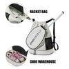 Large-Capacity Drawstring Badmint Bag with Shoe Compartment Design, Backpack, Outdoor Workwear Style, Computer Bag, Student School Bag