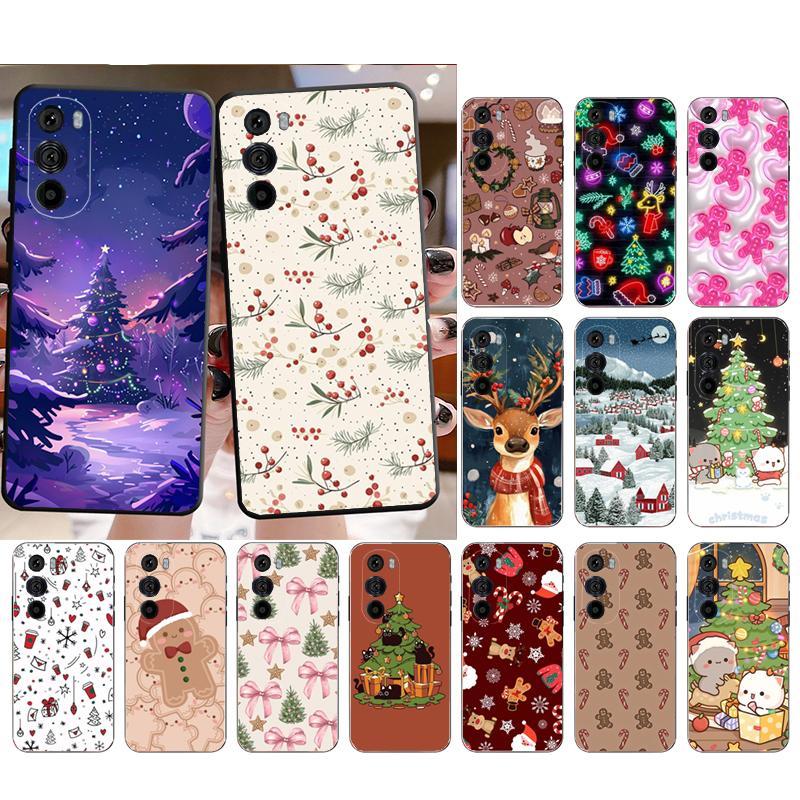 Christmas Aesthetic Cartoon Phone Case For Motorola Edge 50 40 Pro 60 50 40 30 Ultra Neo Fusion Moto G Play G Stylus G Power G