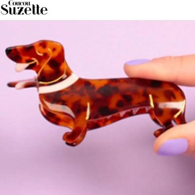 COUCOU SUZETTE Puppy Hairpin Hair Clip Claw Clip Dachshund