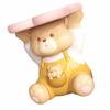 Resin Bear Tray Statue Cute Sitting Bear Key Storage Tray for Entryway Cosmetic Jewelry Earrings