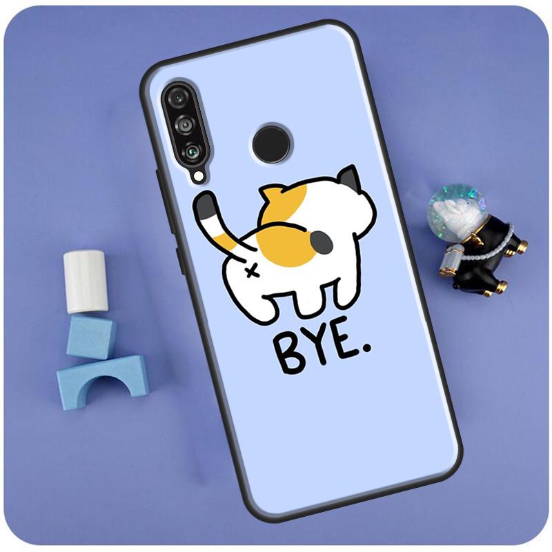 Süße Cartoon-Katze für Huawei Nova Y70 Y60 Y90 Y61 Y91 Nova 9 10 SE 11 Pro 5T 11i 8i 3i P20 P30 P40 Lite Hülle