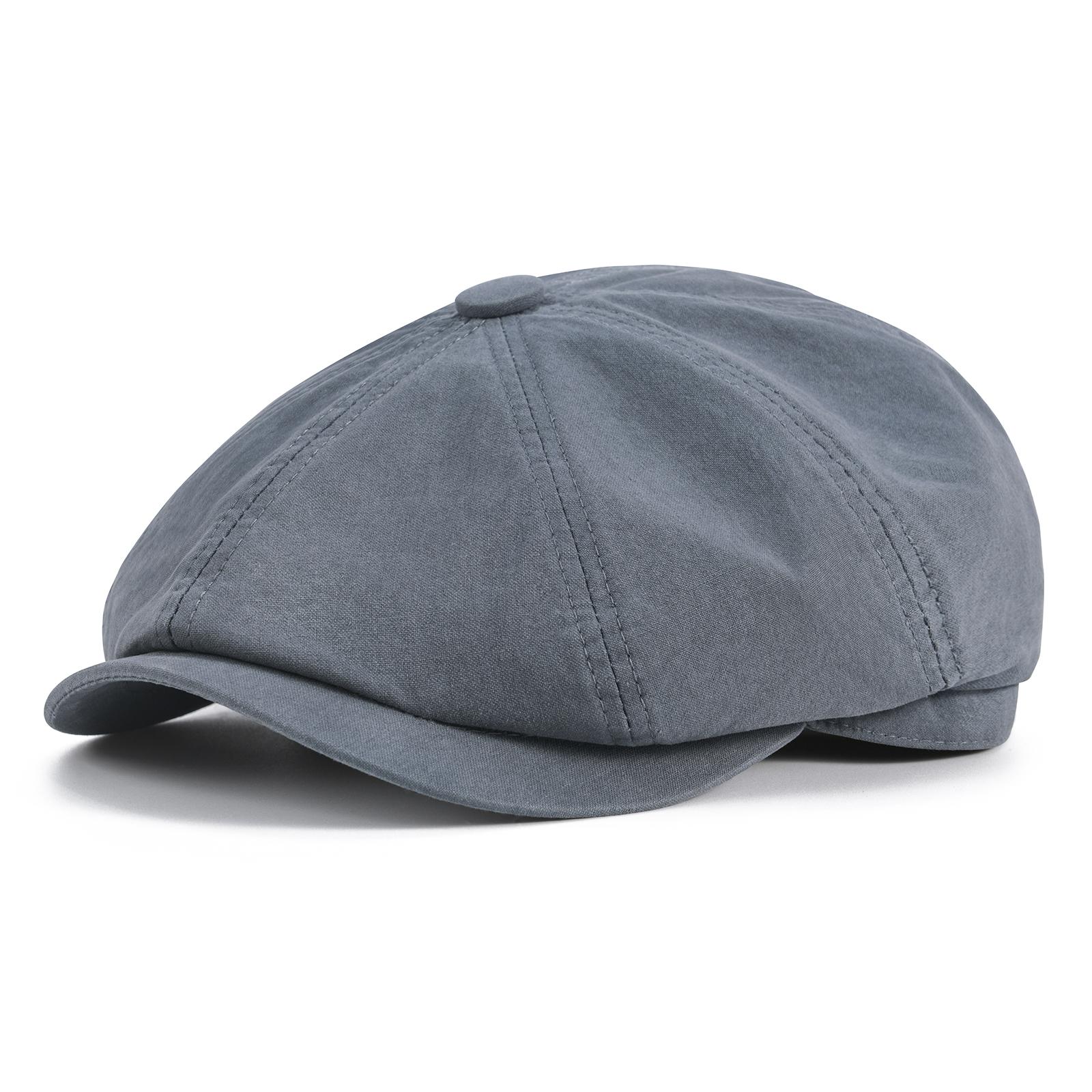 

BOTVELA Men s Newsboy Gatsby Hat 100% Cotton Vintage Flat Ivy Driving Cabbie Cap 62cm