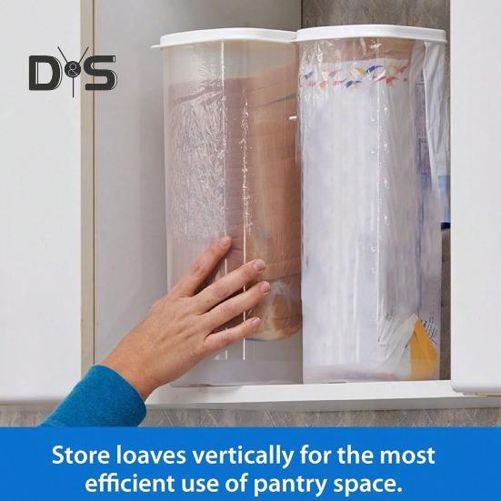 Brot Toast Aufbewahrungsbox mit luftdichtem Deckel Frische Brot Aufbewahrungsbehälter Multifunktionaler Brotlaibspender Kunststoff Sandwich Brot Keeper für