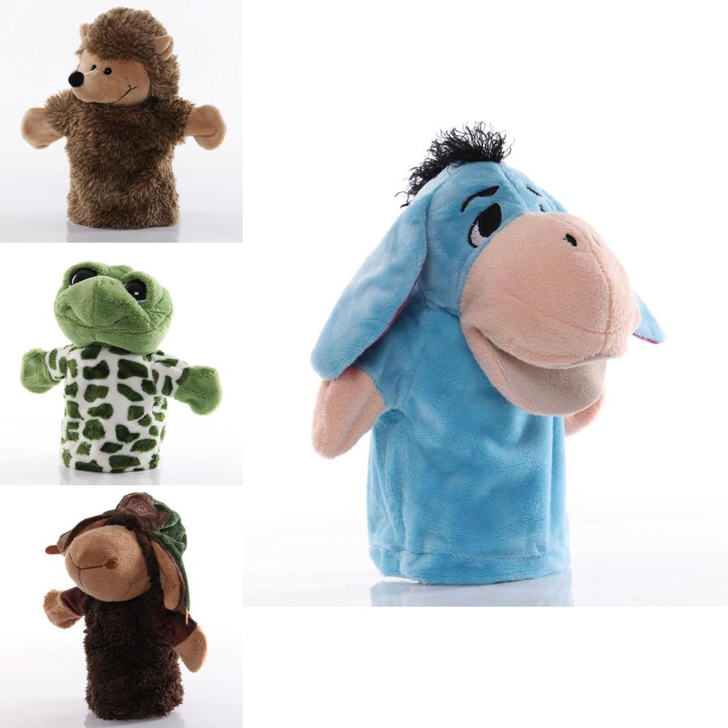 Großhandel Plüschtier Handpuppe Cartoon Tierpuppe mit beweglichem Mund interaktives Spielzeug für Kindergarten und Eltern-Kind-Interaktion 25 cm groß