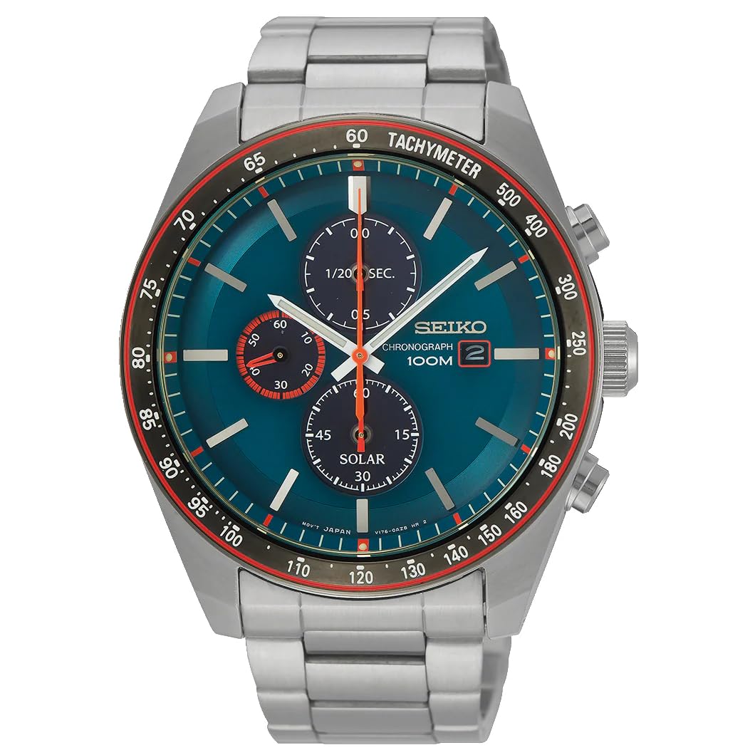 

Годинник SEIKO Solar Chronograph Overseas Model SSC717P1 [Seiko] синій/помаранчевий для чоловіків [реімпортований продукт] срібний