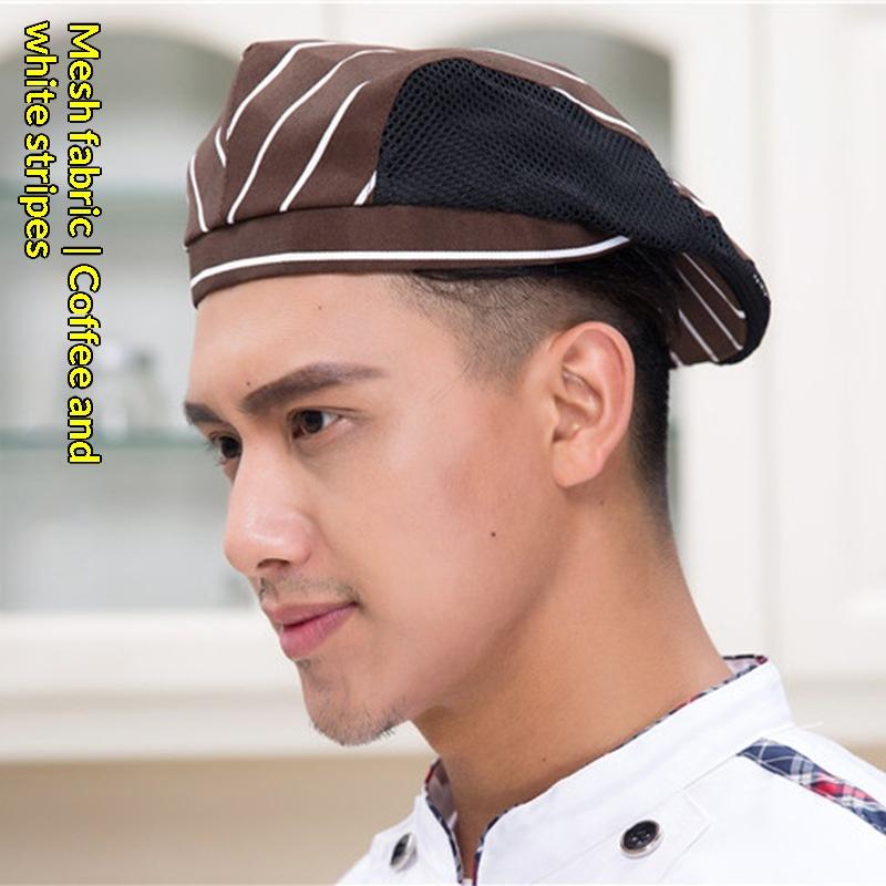 Waiter Beret Breathable Mesh Chef Hat Catering Milk Tea Baking Work Hat Men Women