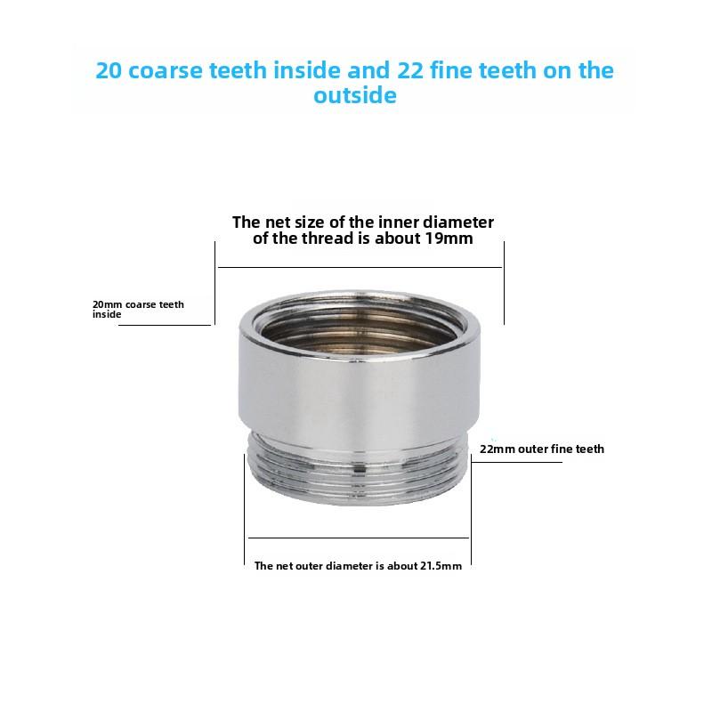 Faucet Adapter 22 Turn 16 18 20 22 24 26 28 30 32mm Internal and External Fine Tooth Faucet Conversion Thread Accessories