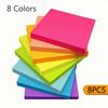 8-Color Self-Adhesive Sticky Notes Set - 50 Pages per Pad Office Index Stickers for Organizing And Notetaking Multiple Colors