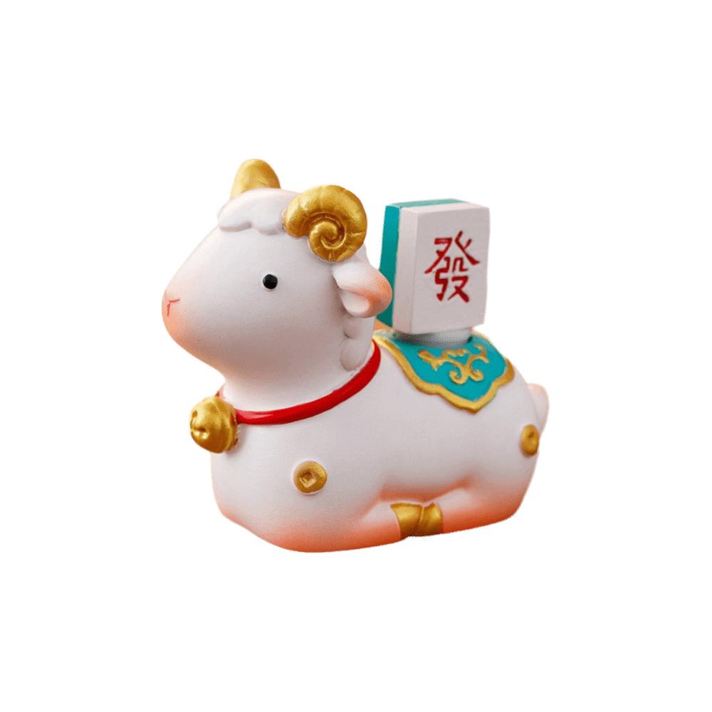 Year of the Sheep Zodiac Sheep Mascot Cute Creative Table Decor Festival Desktop Figurine Tabletop