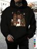 Unisex Hoodie with Holiday Christmas Print Theme, Classic Festive Pattern, Comfortable Winter Party Outfit, Great Gift for Relatives and Friends, PLUS