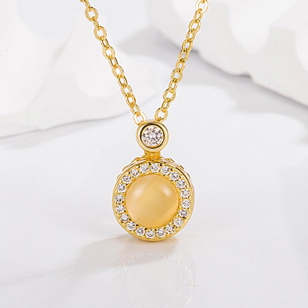 

Аксессуары Вращающийся кулон кошачий глаз Ожерелье Вращающийся опал Уникальный дизайн для женщин