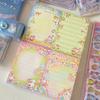 50 Sheets Lovely Rainbow Rabbit Bear Memo Pads To Do List Journal Notepad Kawaii Stationery DIY Material Paper