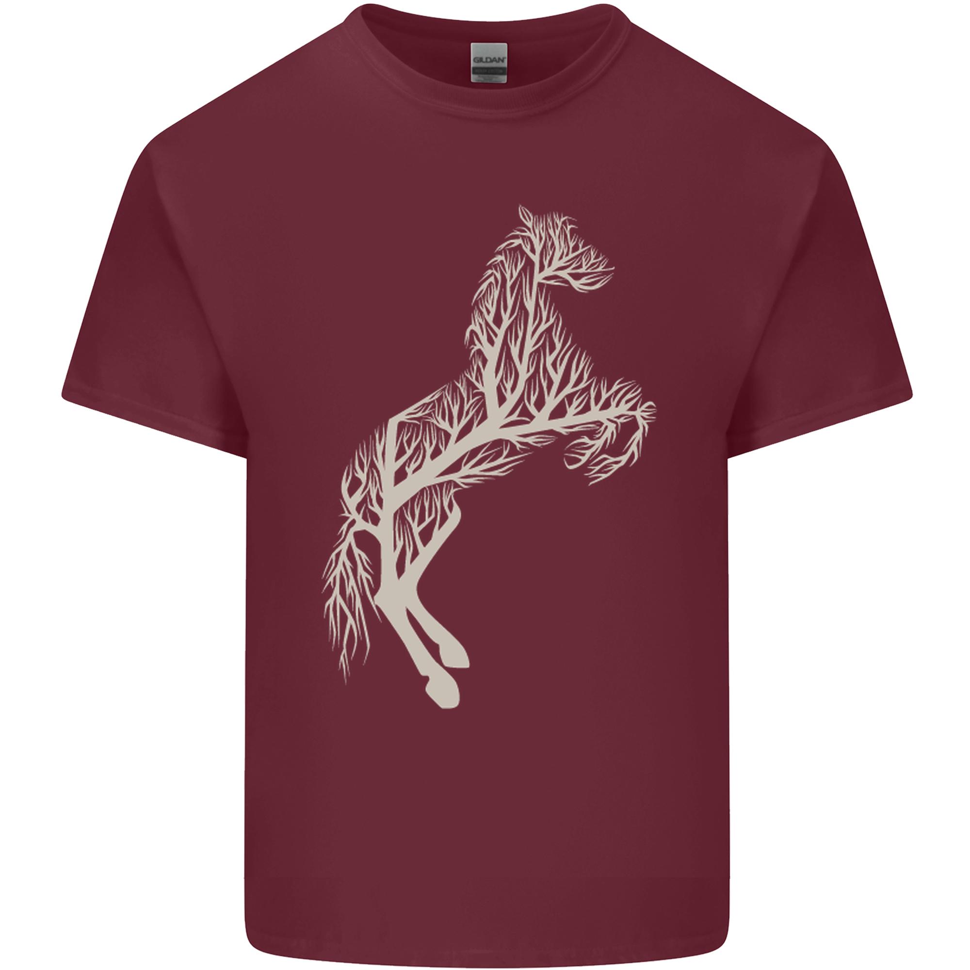 Tree Horse Ecology Equestrian Unisexs Light Cotton TShirt S
