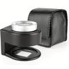 60X Coin Magnifier,Rechargeable 6 LED Metal Magnifier Glasses,USB Dual Power Portable Loupe For Jewelry Coin Stamp Textile Checking