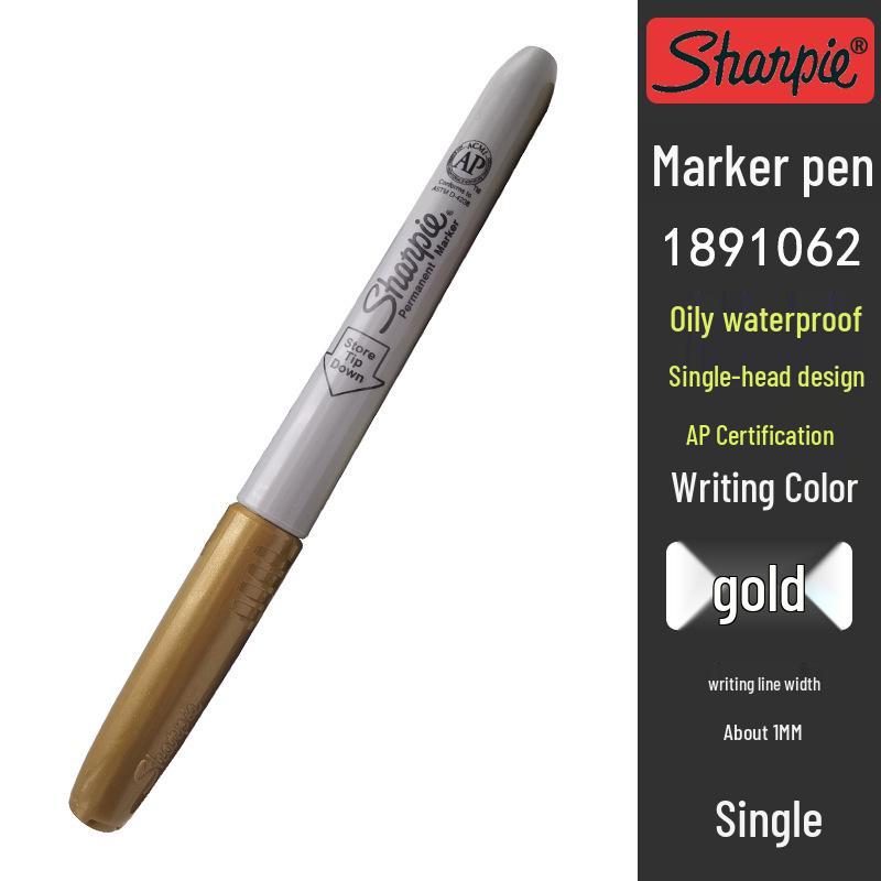 Sharpie Metallic Oil-Based Waterproof Marker Set: Gold, Silver, Black