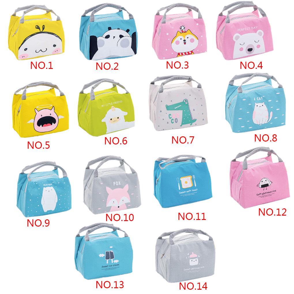 Adult Kids Lunch Bag Insulated Cool Bag Portable Picnic Bag School Lunch Box