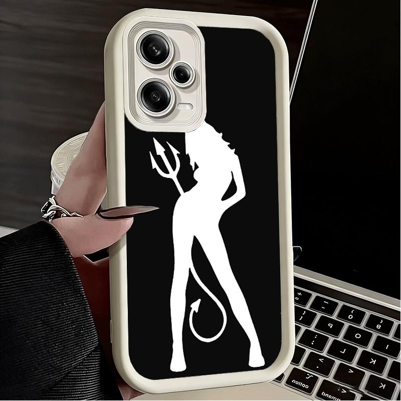 Devil Girl Silhouette Cool Soft Phone Case for Xiaomi Poco X7 X6 X5 Pro X4 Gt X3 F7 Ultra M8 M7 Redmi 15C 15 14C 13 13C 12 12C 1