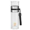 Double-Layer Insulated Glass Water Bottle with Tea Infuser