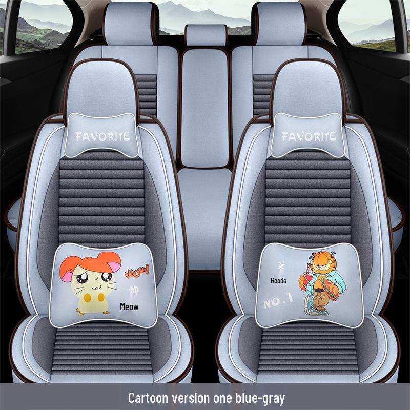 Citroen Car Seat Cushion - Versailles, C5, Elysee, Fukang, C4, Sega, C3-XR - Linen Seat Cover