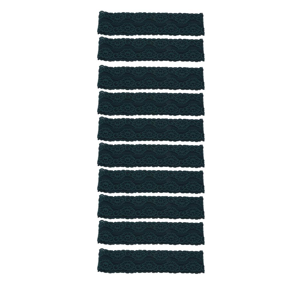 Dark Green Lace Ribbon 10 Yards 2in Wide Stretchy Elastic Comfortable Unique Lace Trim for Decorations Sewing DIY