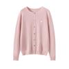 Women's 100% Pure Cashmere Round Neck Cardigan – Autumn/Winter Age-Reducing Knitwear