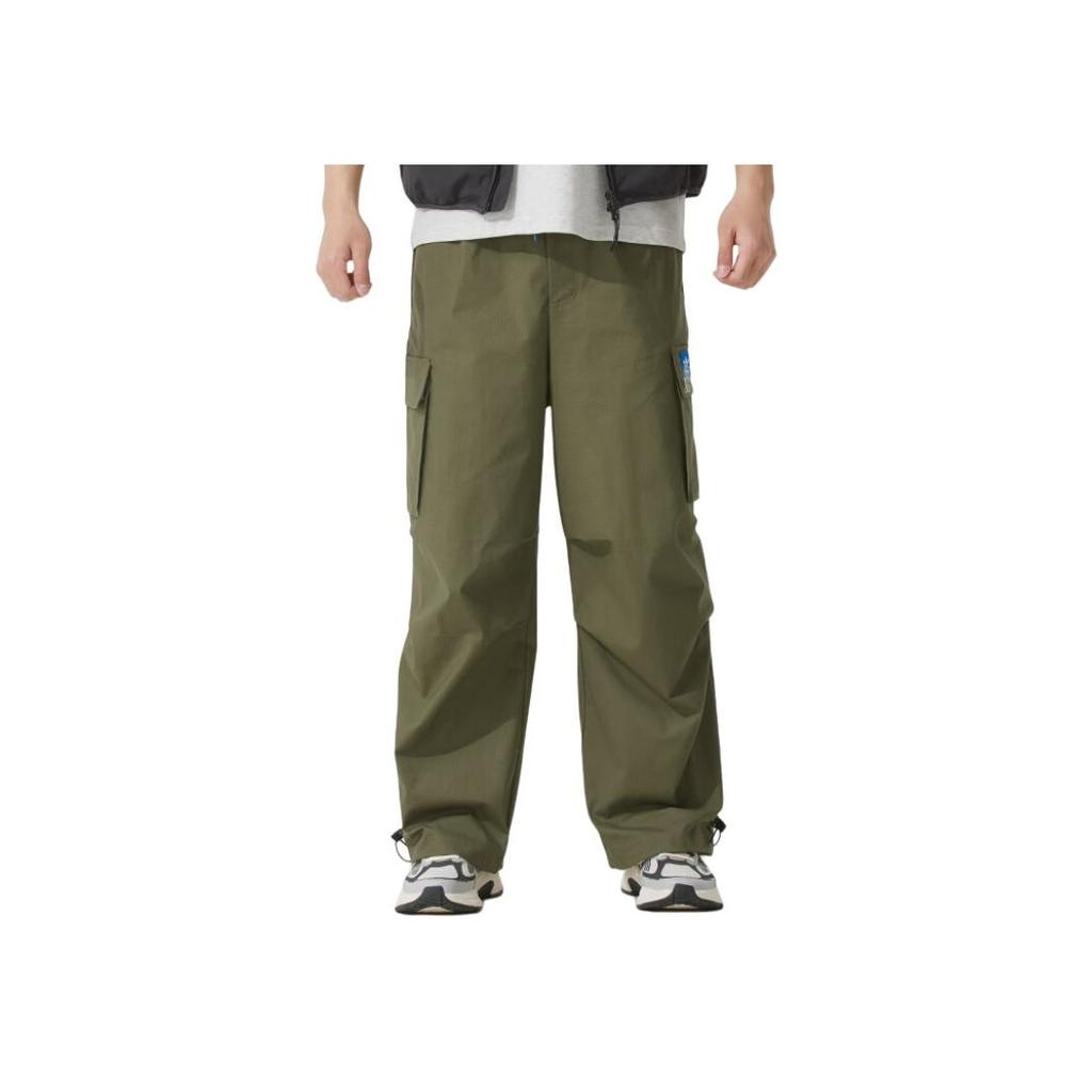 adidas SS25 Univerzální Módní Prodyšné Pracovní Pletené Sportovní Kalhoty Pánské Kalhoty Armádně Zelené KA8013