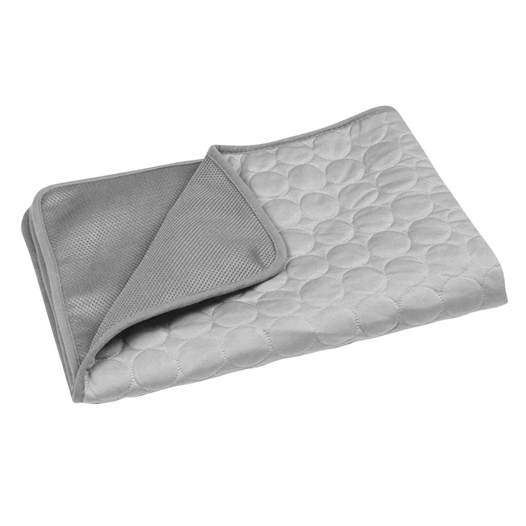 Summer Pet Cooling Pad for Dogs Cats Thickened Waterproof Breathable Lightweight Ice Mat Heat Dissipation Sleeping Cushion Gray
