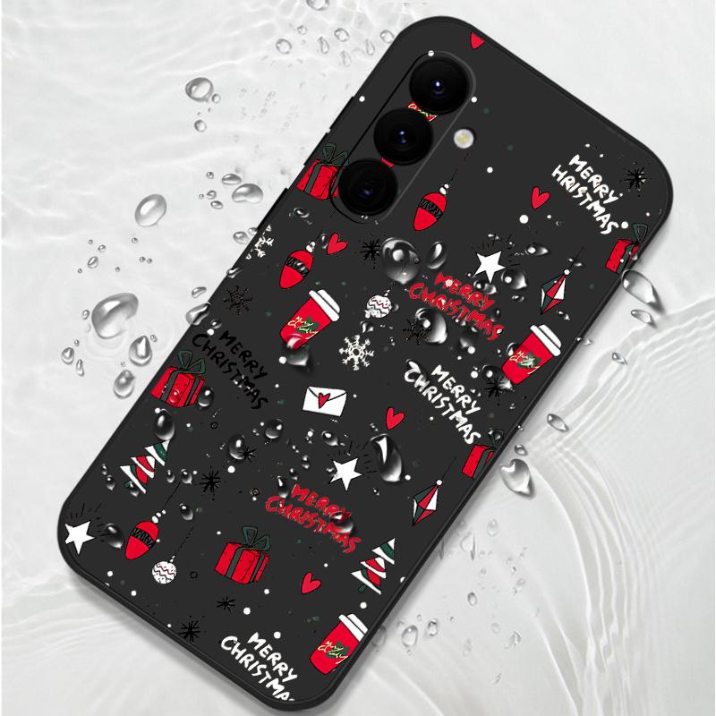 Christmas Gifts Pattern Phone Case For Samsung Galaxy A56 A17 A26 A16 A36 A55 A54 A53 A15 S24 S25 FE S25 S22 S23 Ultra Shockproof Lanyard Cover