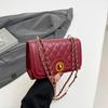 2025 spring new fashion versatile high sense diamond chain shoulder messenger bag this year popular small square bag women