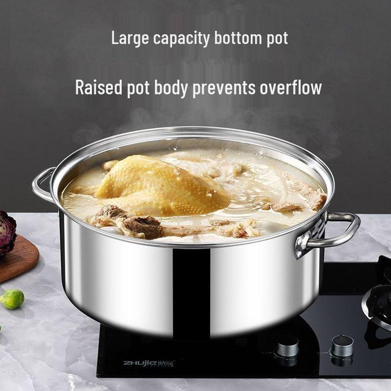Large Capacity Multi-layer Stainless Steel Steamer Pot for Fish, Buns, and Soup
