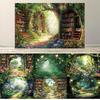 Enchanted Forest Fairy Library Backdrop Spring Woodland Bookshelf Background Birthday Party Decor Baby Banner Photo Booth Props