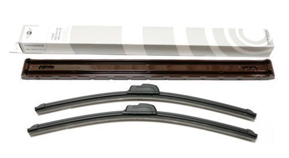 

Genuine BMW MINI Flat Wiper Blade Set for and R59 with MINI logo R50, R52, R53, R55, R56, R57, R58, (Product Code 61612352708)