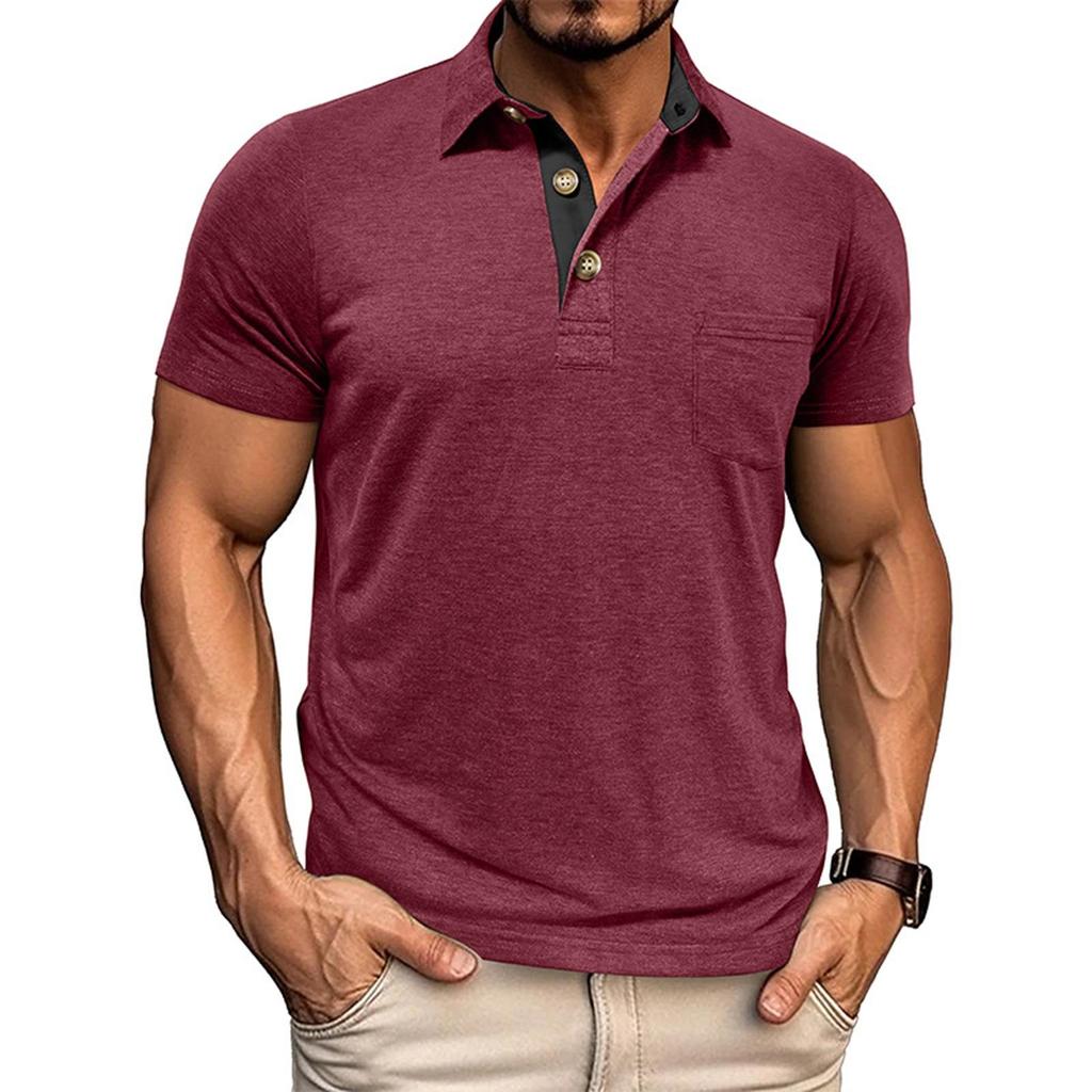 Heren T-shirts met korte mouwen in effen kleur, casual T-shirts met korte mouwen voor heren