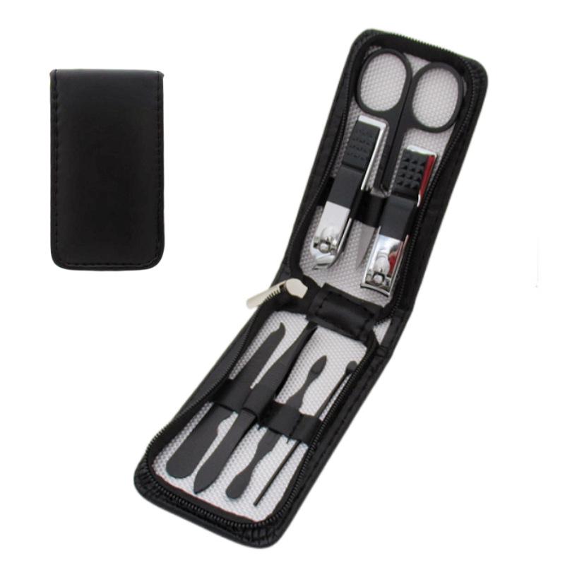 

18-Piece Stainless Steel Manicure Kit: Zipper Bag, Eyebrow Trimming, Nail Care Pliers, Cuticle Tools, Blackhead Remover Needle.
