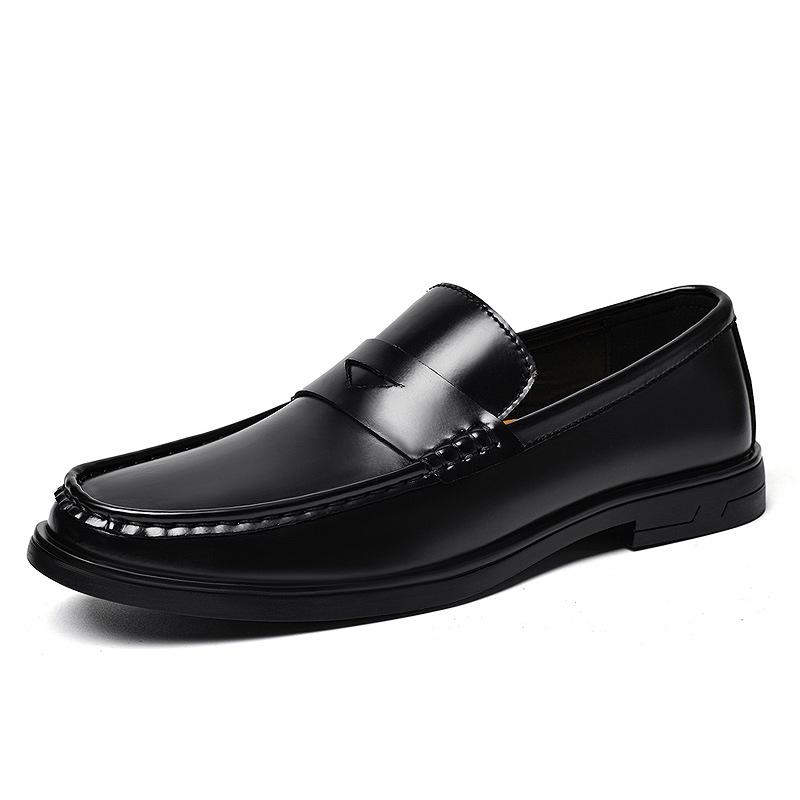Men s Spring Genuine Leather Slip-On Loafers - Casual, Large Size, Pull-On Driving Shoes Size 40
