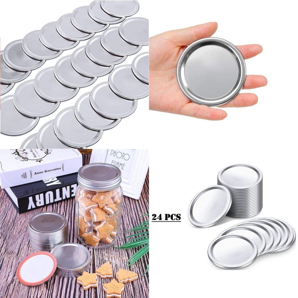 24 Pcs Regular Mouth Mason Jar Lids For Leak Proof Food Storage And Preservation