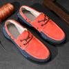 Fashion Men Casual Leather Soft Bottom Shoes Handmade Flat Designer Lightweight Lace-Up Loafers Luxury Brand Boat Shoes Plus Size 38-46