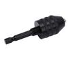 1Celsius4\  Hex Shank Drill Chuck, 3 Jaw Adapter Clamping Range Conversion Chuck for Cordless Screwdriver, Wide Compatibility with Alloy Steel Constru