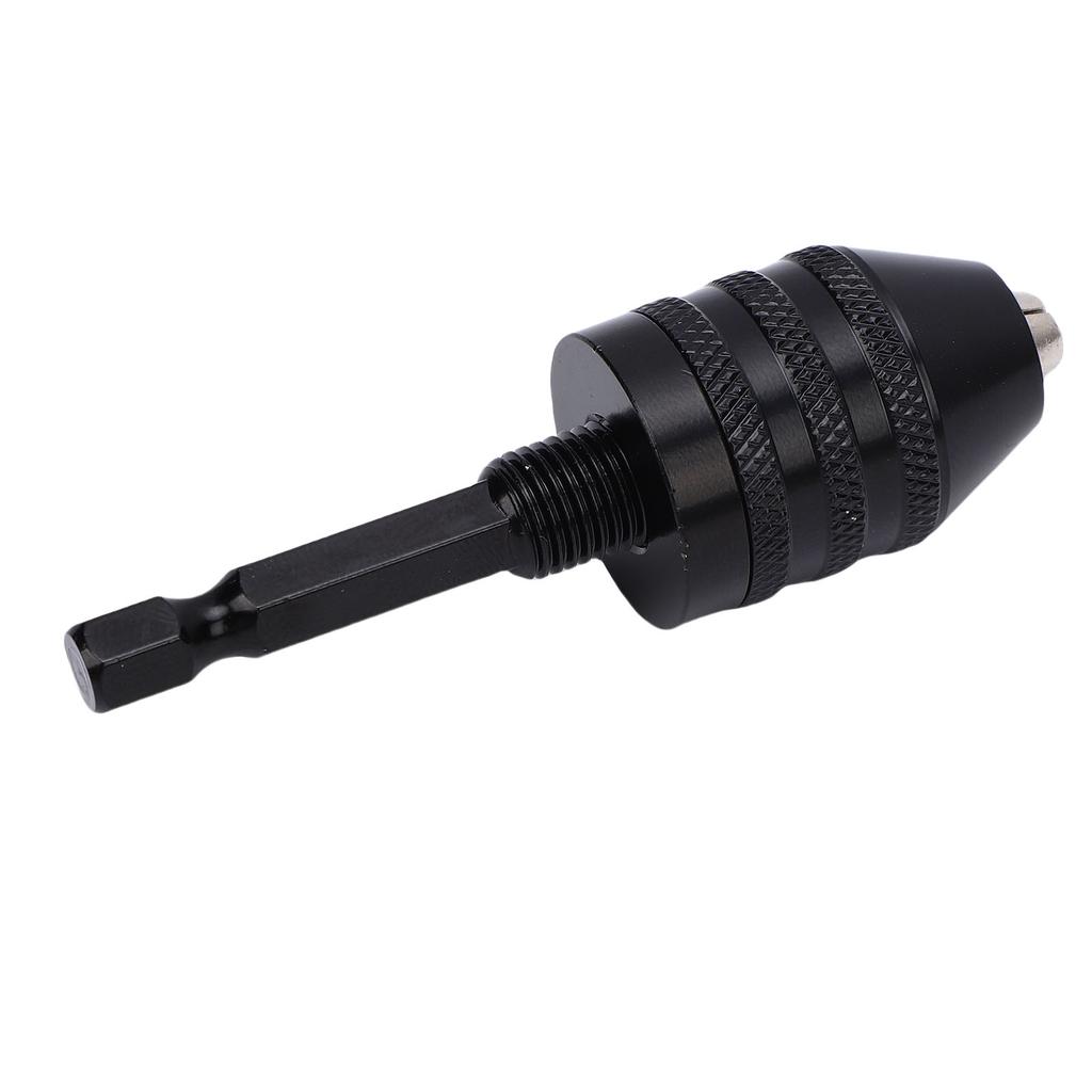 1Celsius4\ Hex Shank Drill Chuck, 3 Jaw Adapter Clamping Range Conversion Chuck for Cordless Screwdriver, Wide Compatibility with Alloy Steel Constru