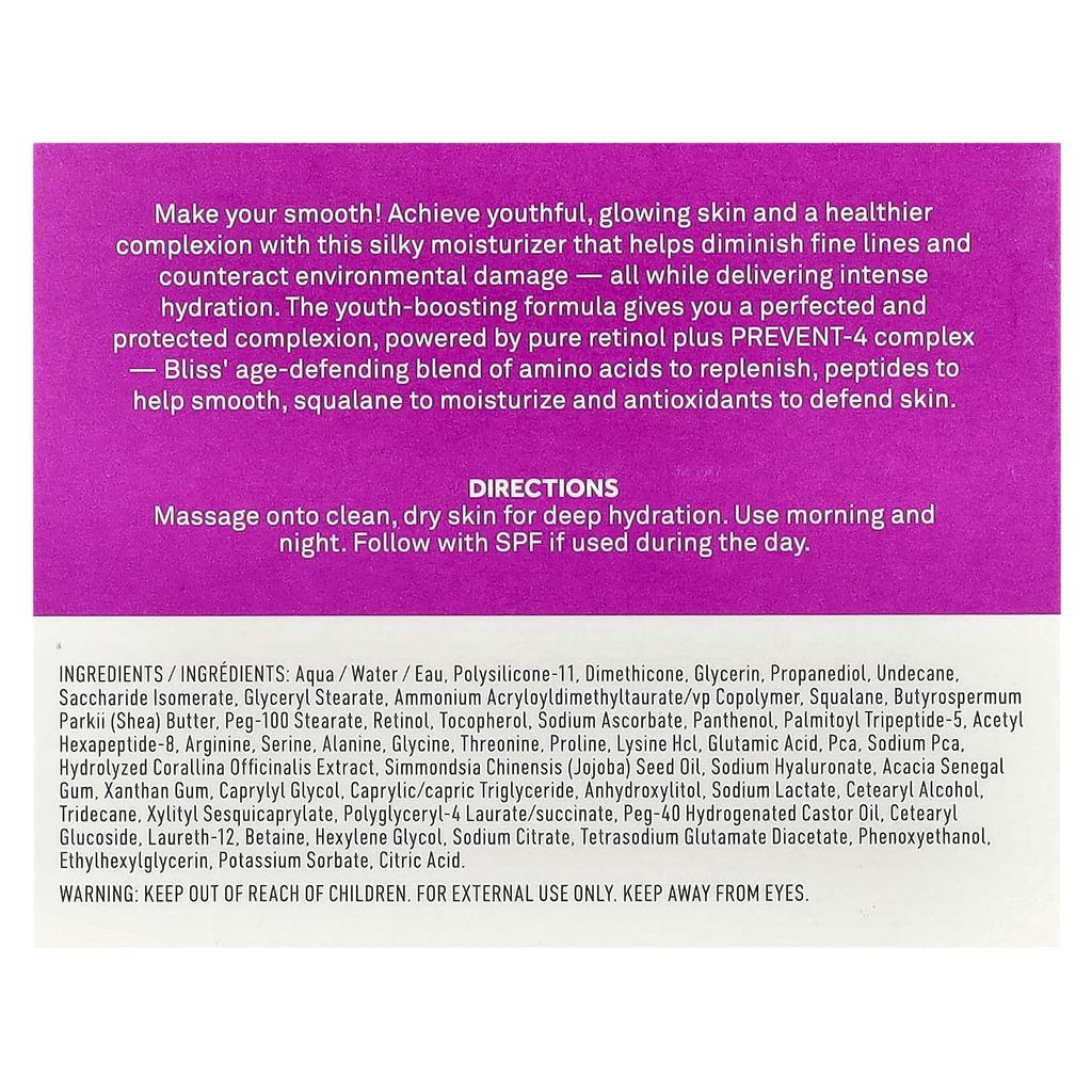Bliss, YouthgotThis™, Pure Retinol Moisturizer, 50ml (1.7fl Oz)