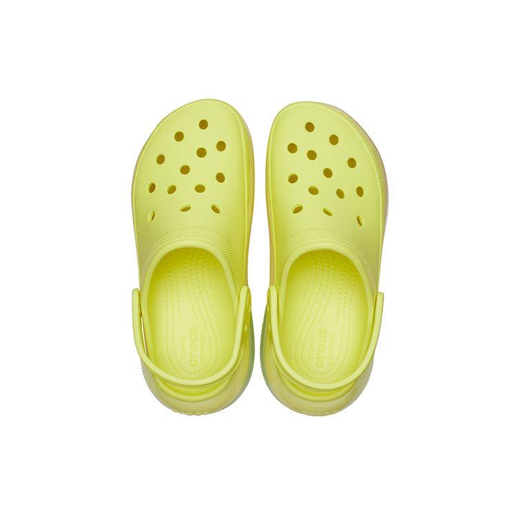 Crocs Classic Light Wheel Thick Sole Clogs Women Footwear Acid-Yellow 207988-76M